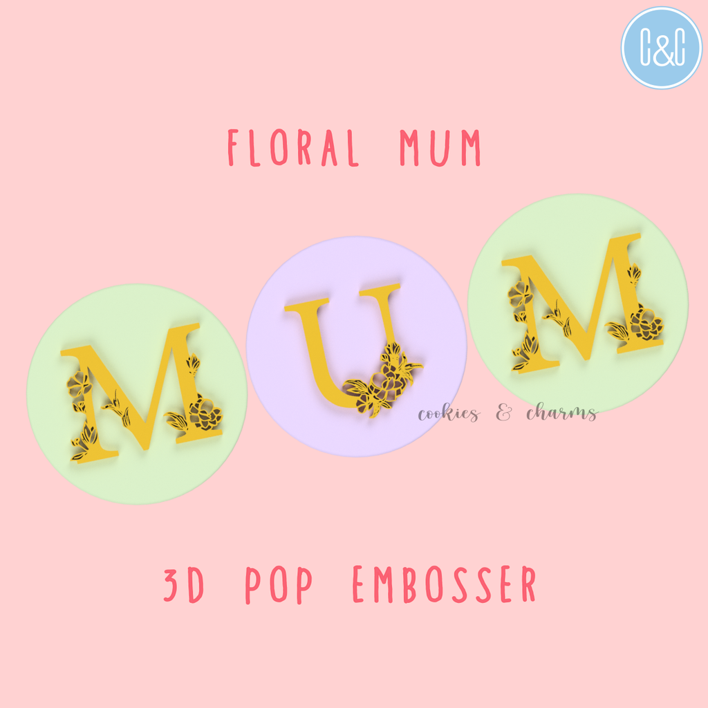 MUM 3d pop fondant embosser