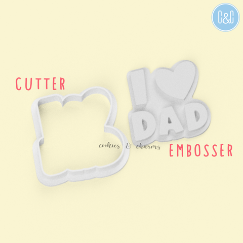 i heart dad cookie cutter embosser 2