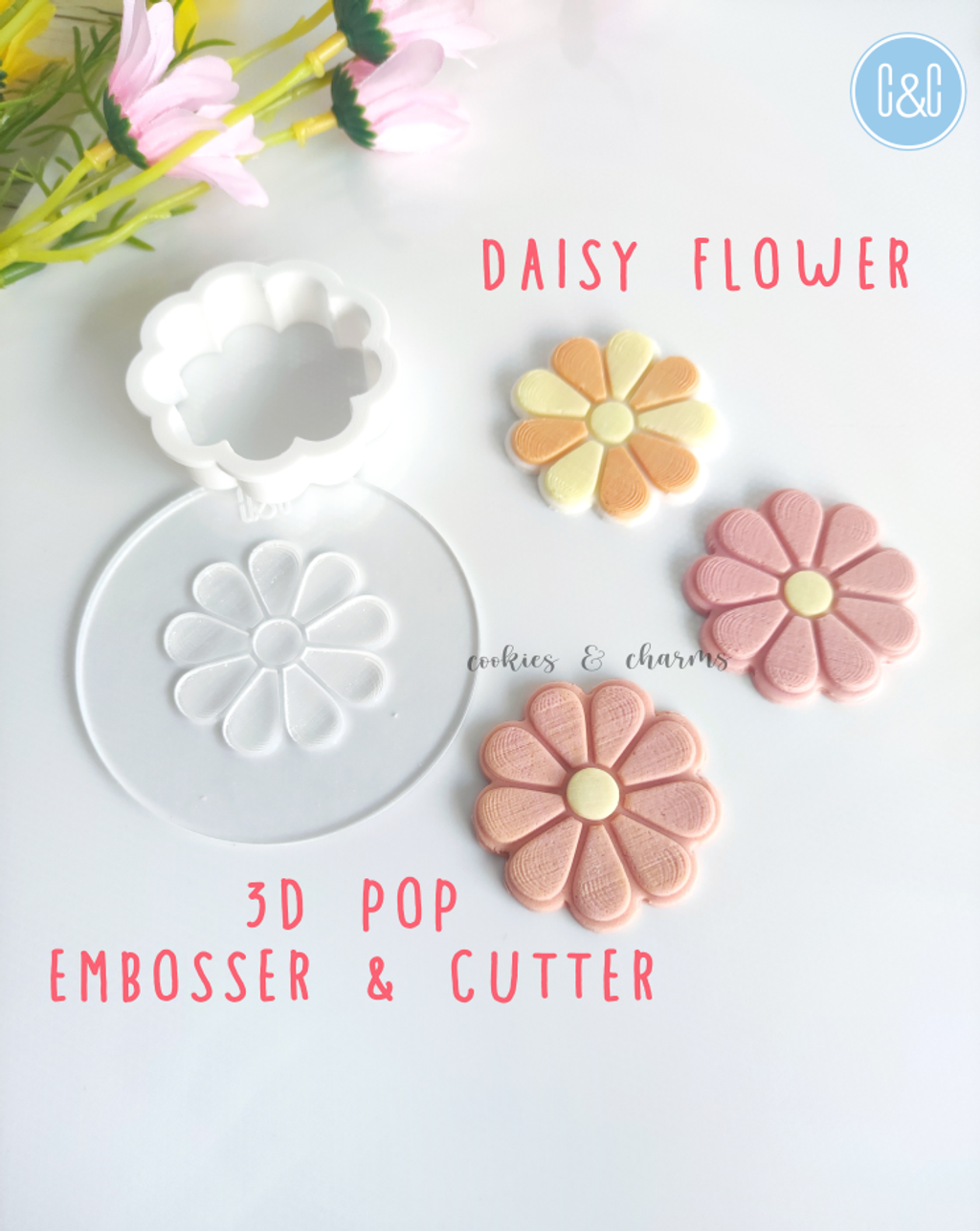 daisy flower 3d pop embosser cutter 1