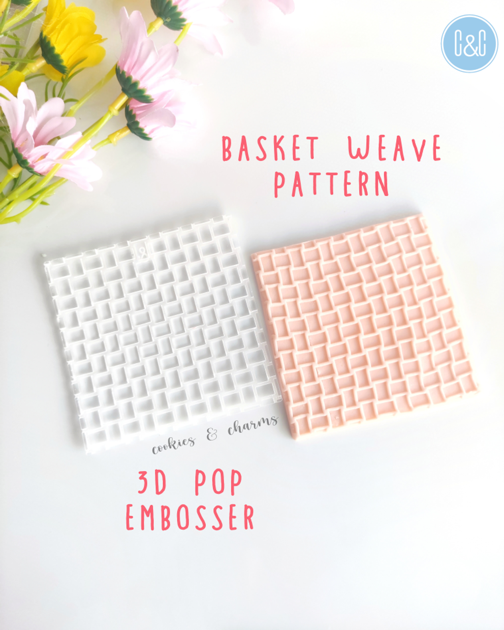 basket weave pattern 3d pop embosser 1