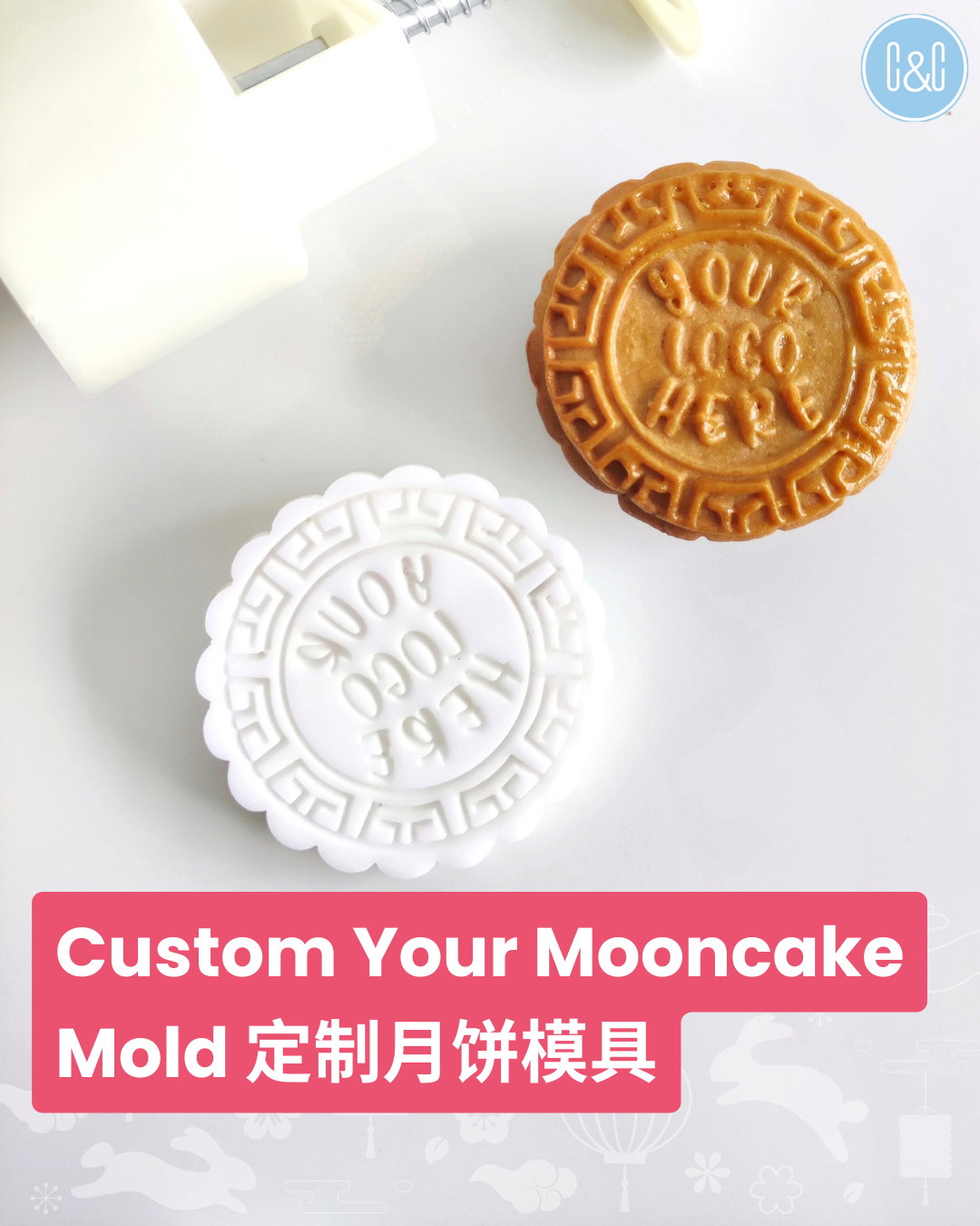 Amazon.com: ZUNTENG Mooncake Press Molds,Mid Autumn Festival Mooncake Mold  Set 50g Flower Moon Cake Mold with 6Pcs Stamps (White): Home & Kitchen