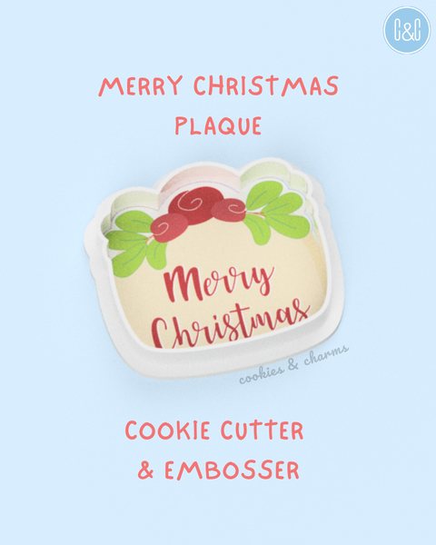 christmas plaque cookie cutter and embosser