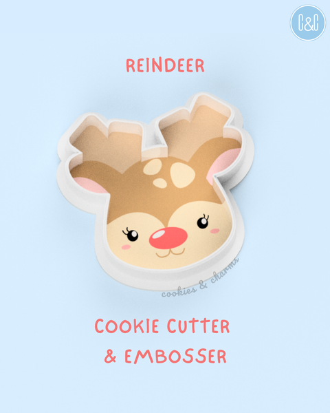 reindeer cookie cutter and embosser