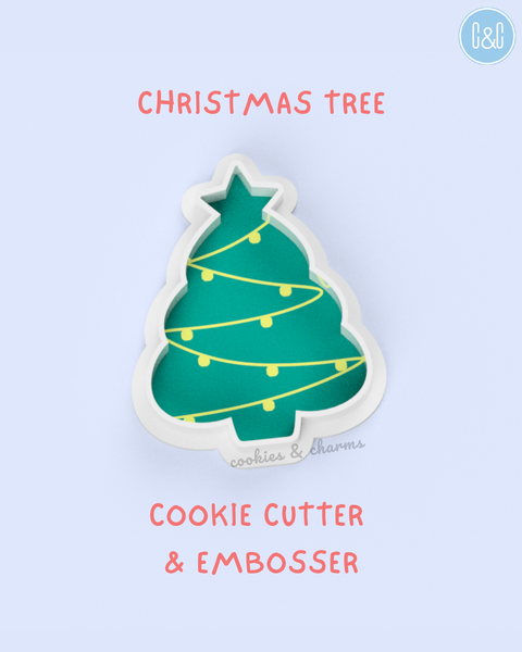 christmas tree cookie cutter and embosser