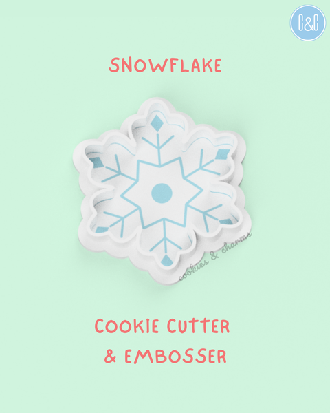 snowflake cookie cutter and embosser