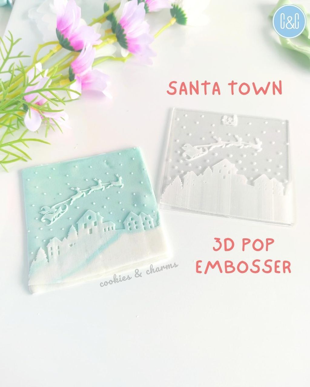 santa town 3d pop embosser 1