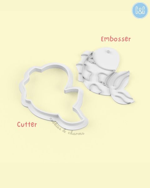 koi fish cookie cutter and embosser chinese new year 新年