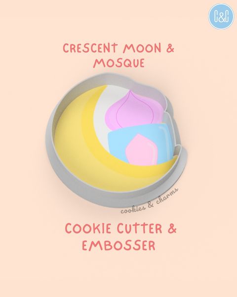 crescent moon mosque cutter embosser 1
