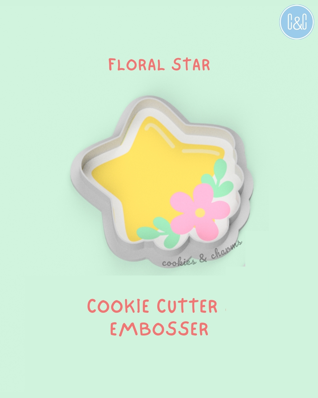 floral star cutter embosser 1