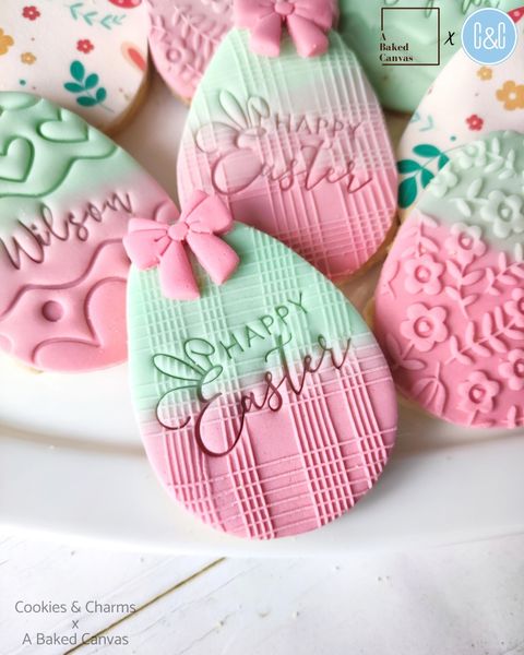 happy easter fondant cookie 2