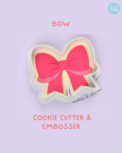bow cookie cutter embosser 1