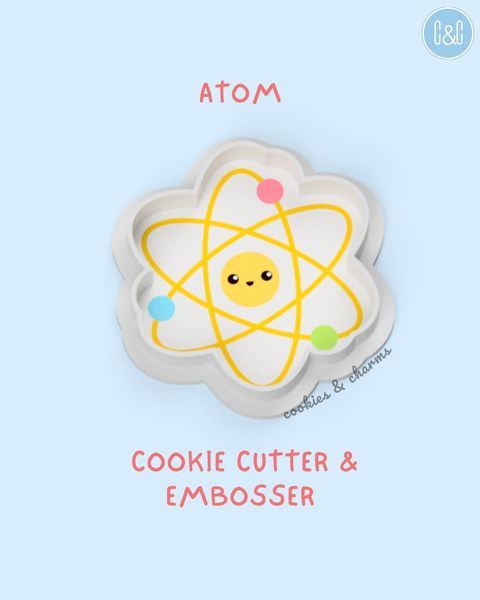 Atom cookie cutter embosser 1