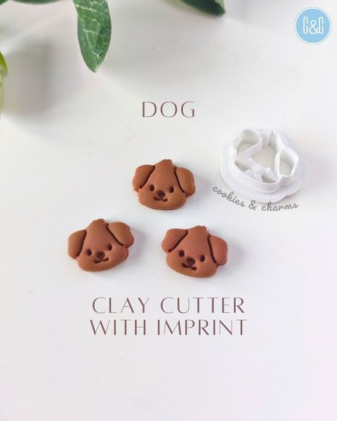 dog clay cutter with imprint 1