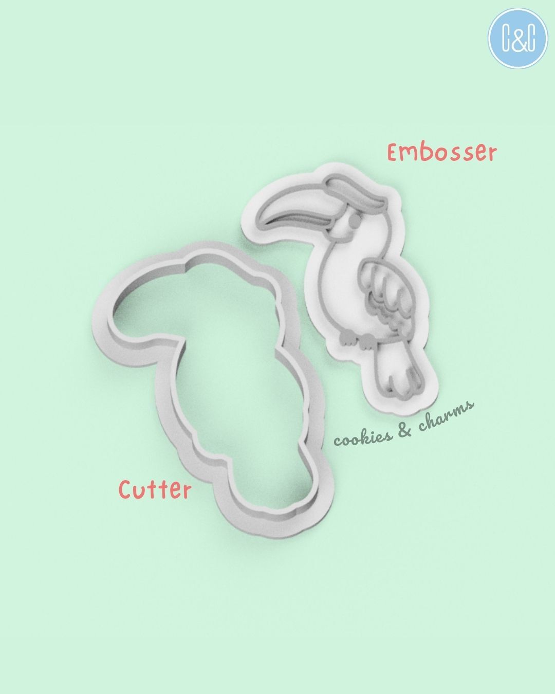 hornbill cookie cutter embosser 2