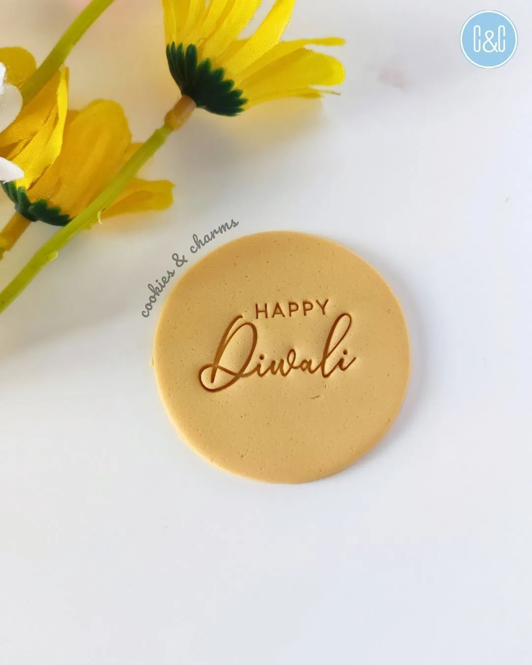 happy diwali font embosser