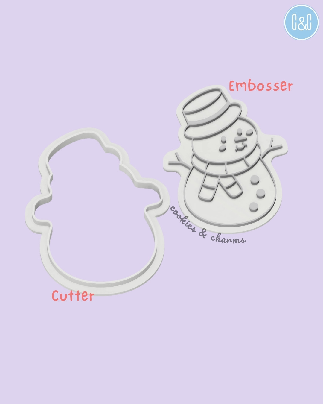 snowman cookie cutter embosser 2