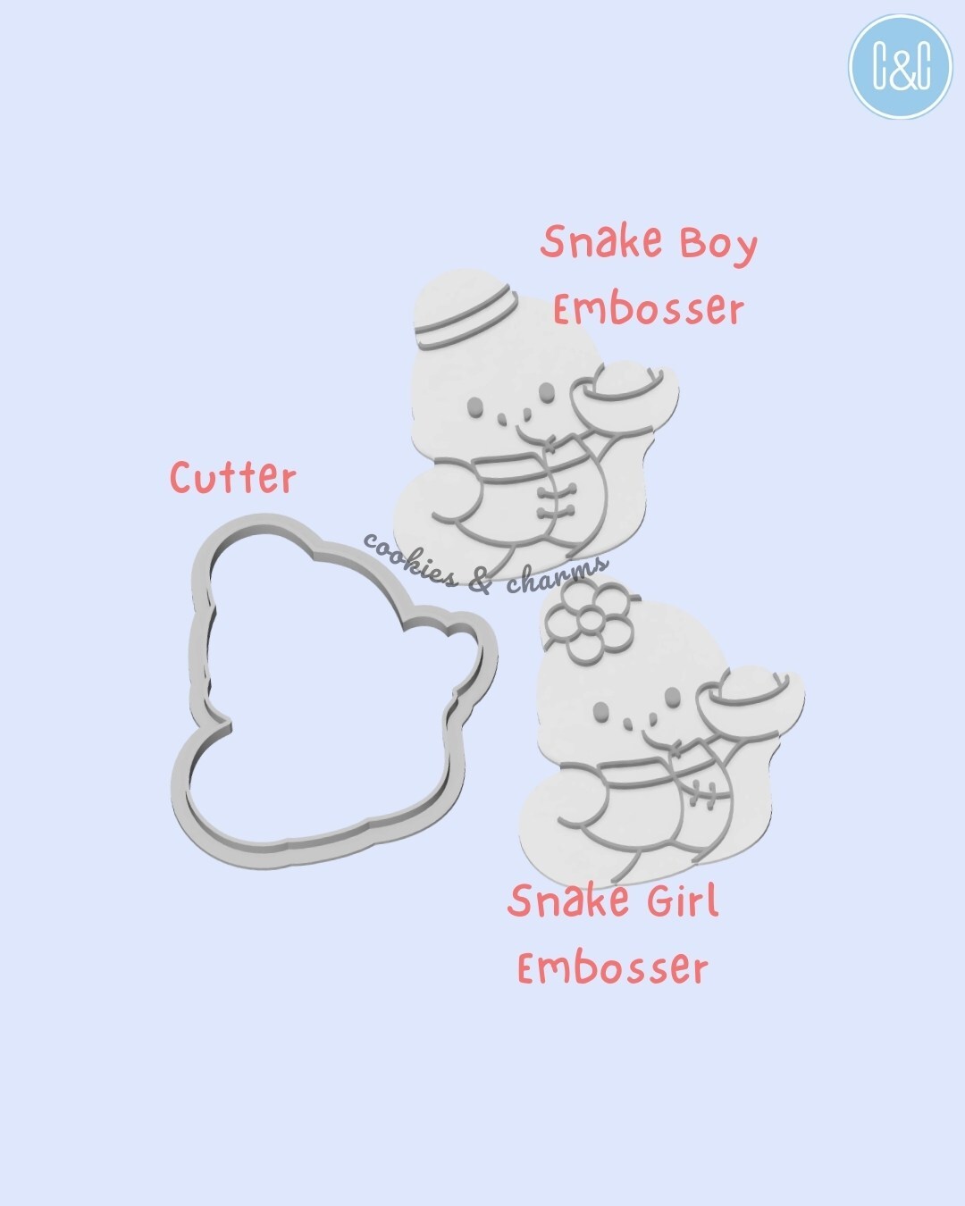 fortune snake cookie cutter embosser (3)