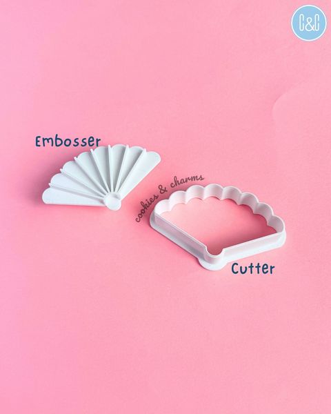 fan cookie cutter and embosser