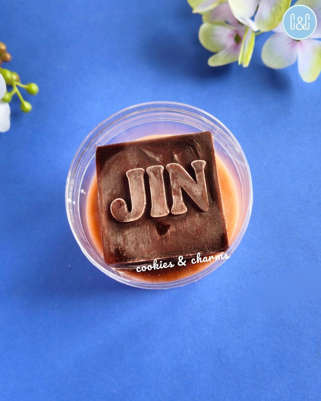 initials ice cube silicone mold