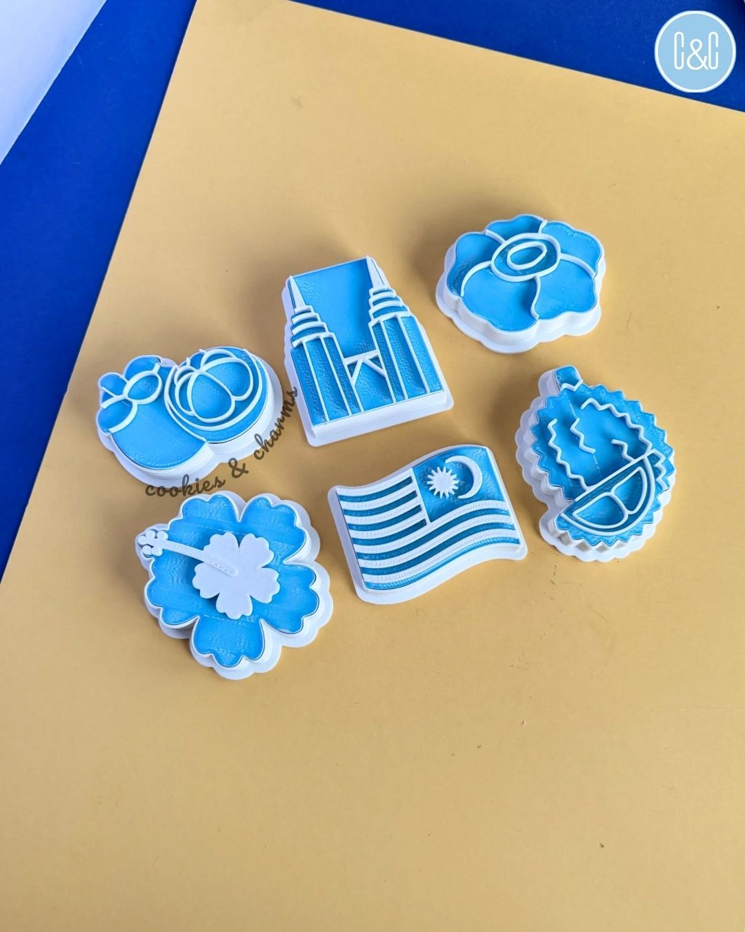 malaysia set cookie cutter and embosser