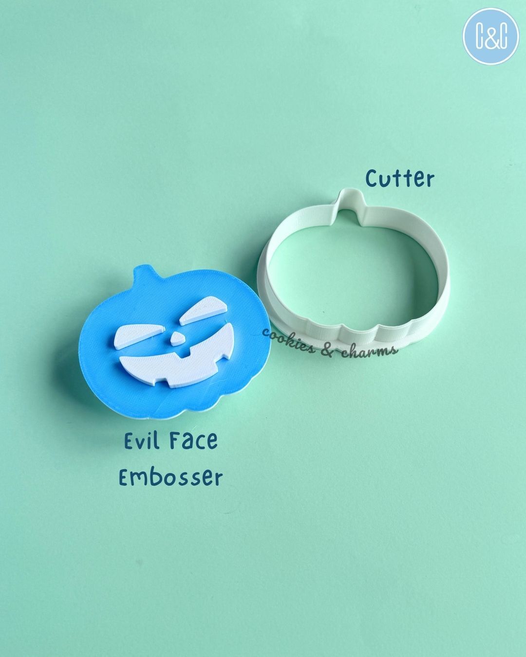 evil face pumpkin cutter and embosser