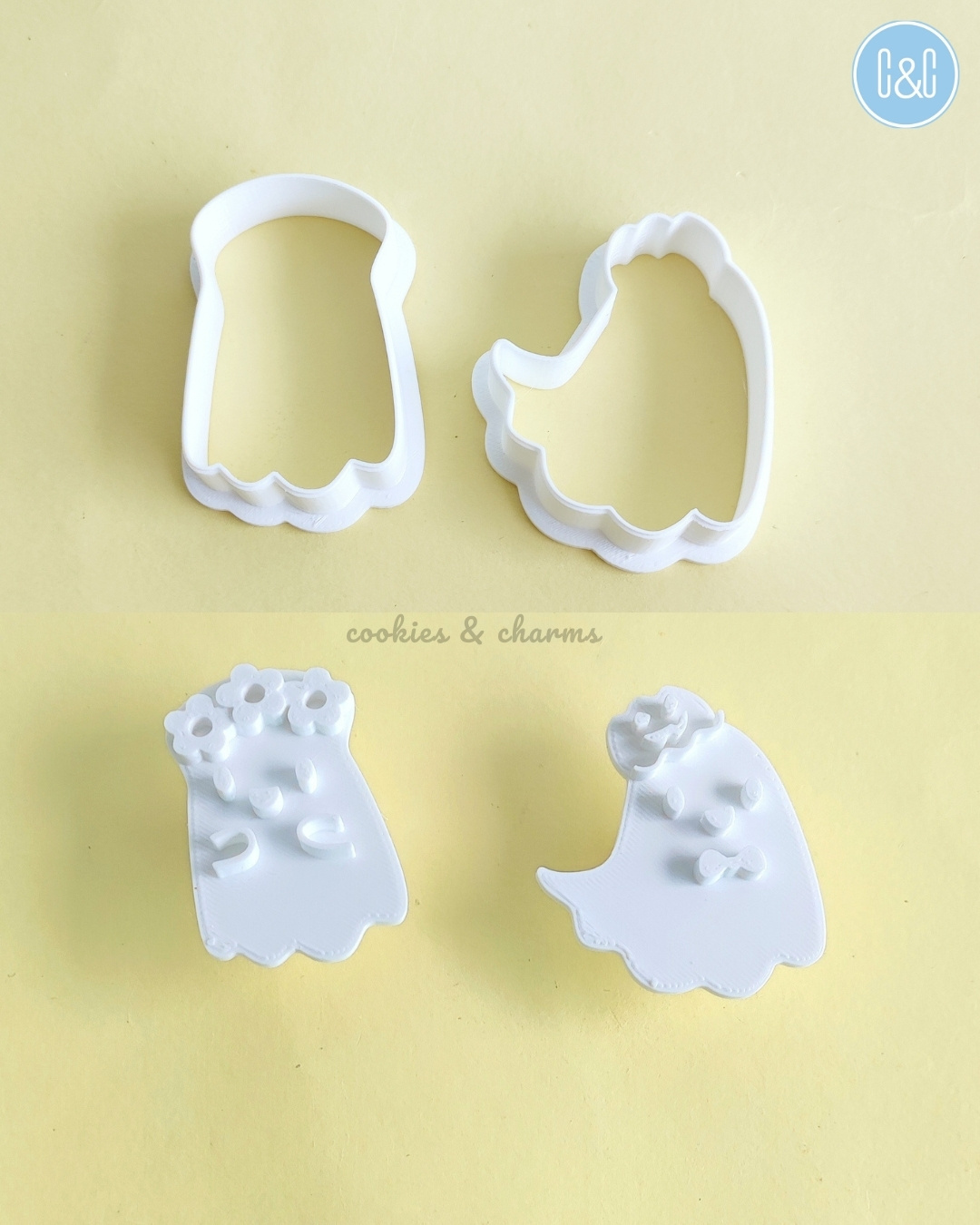 ghost couple cookie cutter and embosser 4