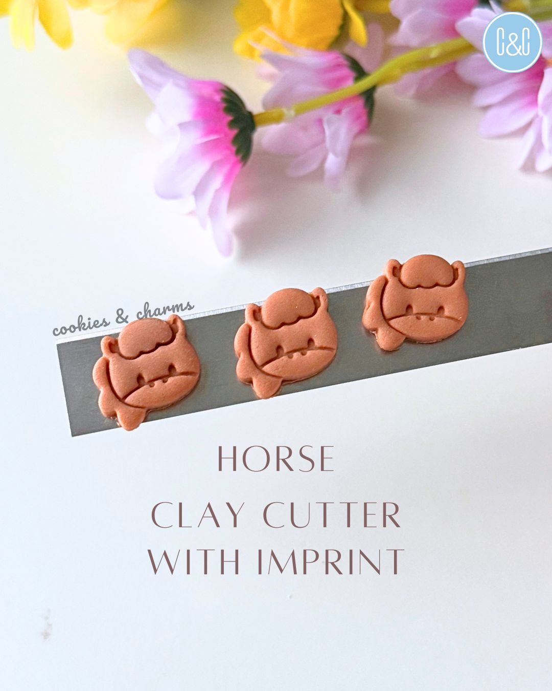 horse head clay cutter imprint
