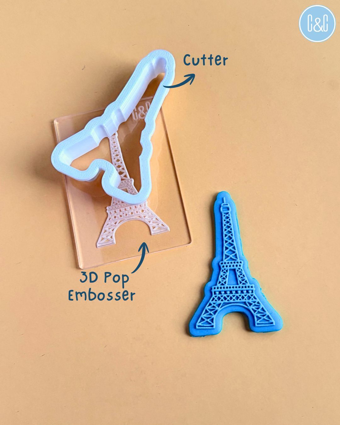 Eiffel tower 3d pop embosser cutter (2)