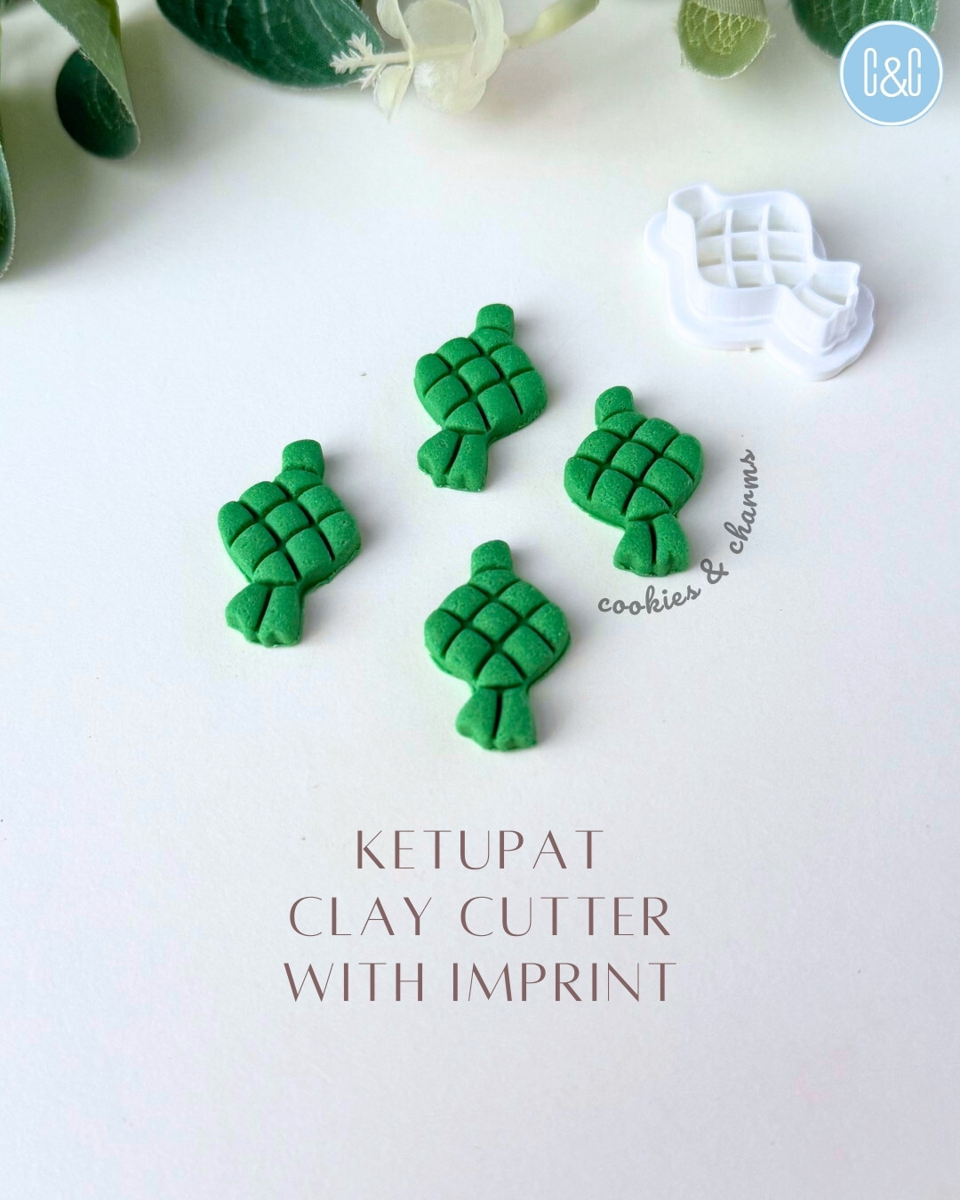 ketupat clay cutter imprint