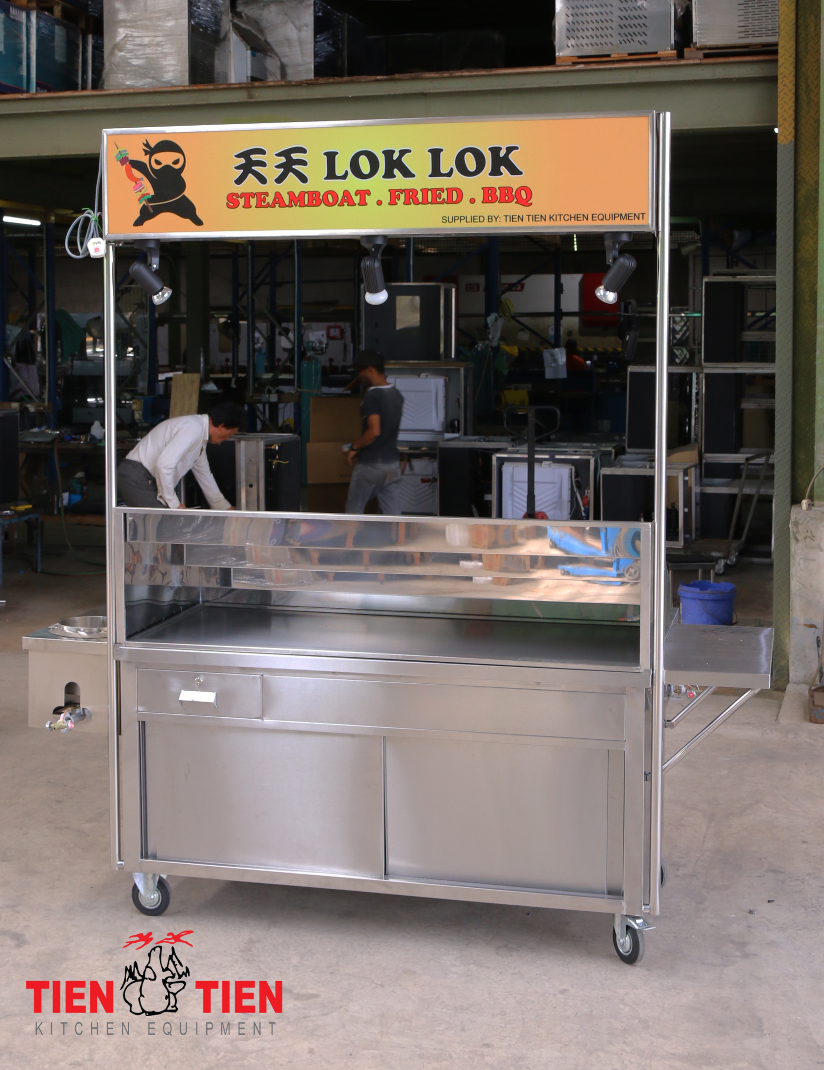 Customized stainless steel lok lok stall tien tien malaysia