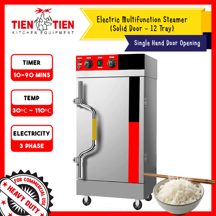 Malaysia-Commercial-Kitchen-Equipment-Electric-Multifunction-Steamer-Single-Door-Opening-1