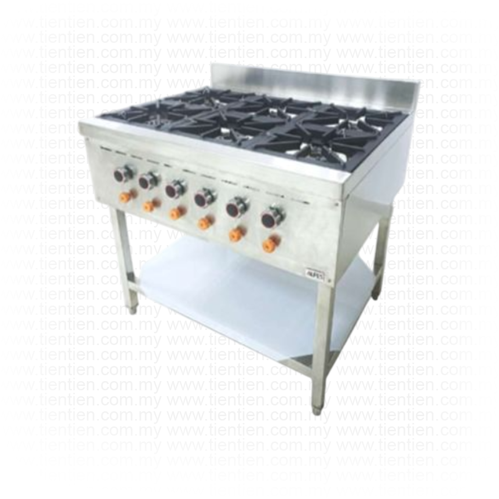Malaysia-Commercial-Kitchen-Equipment-Alpes-Gas-High-Pressure-Open-Burner-HP6BFS