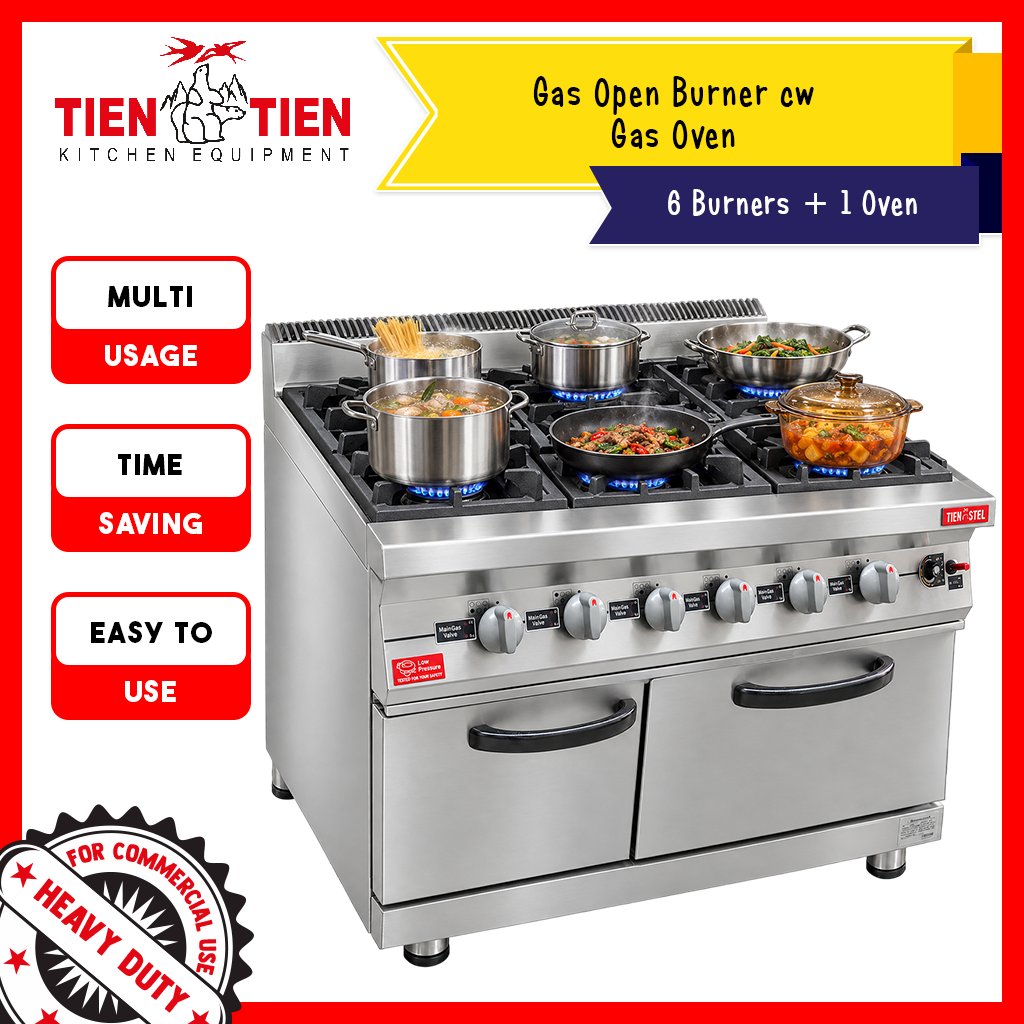 Malaysia-Commercial-Kitchen-Equipment-6-Gas-Open-Burner-cw-Gas-Oven-1