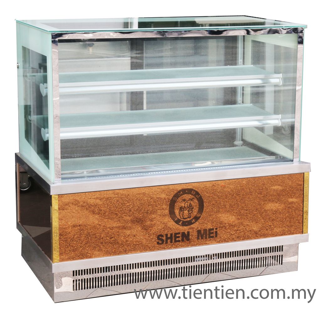 4FT CAKE DISPLAY CHILLER SHOWCASE GOLD BOTTOM BACK OPENING MALAYSIA TIEN TIEN.jpg