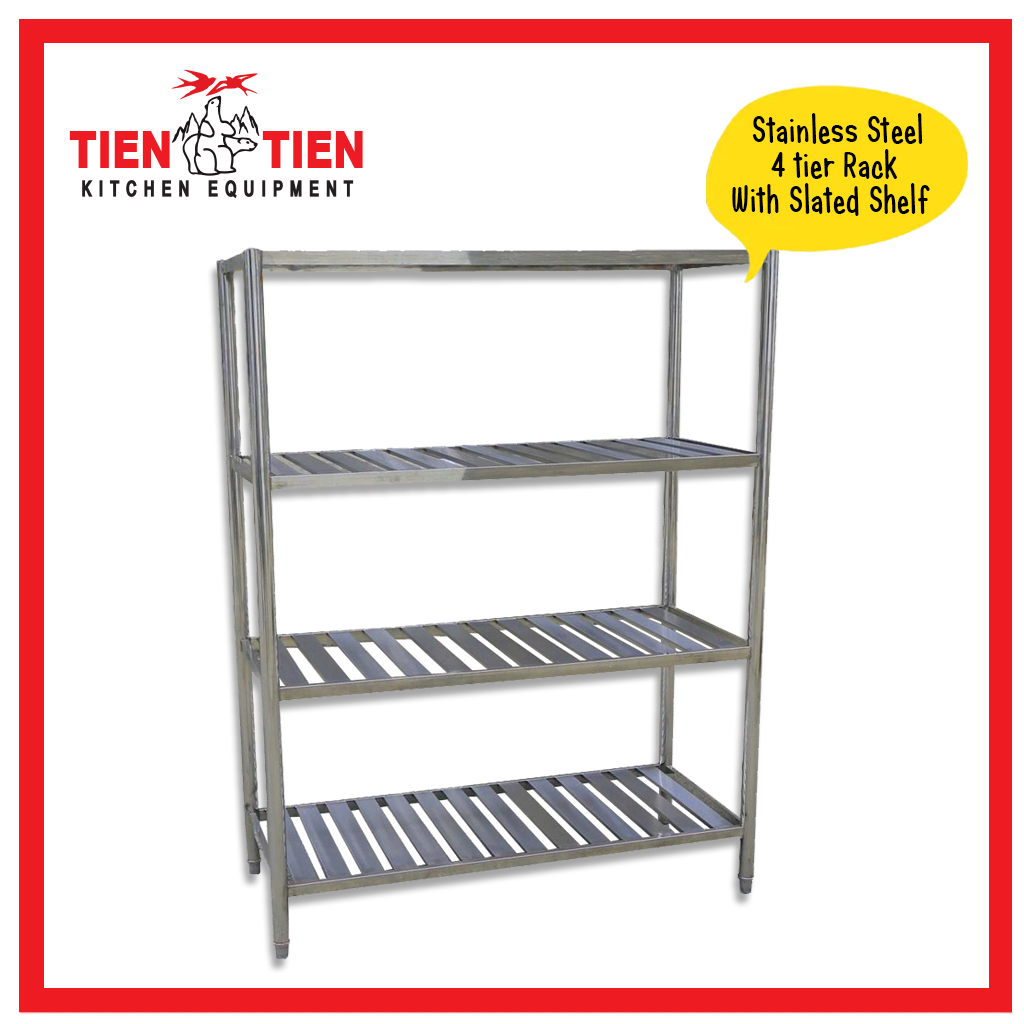 TIEN-TIEN-Stainless-Steel-4-tier-Rack-with-Slated-Shelf