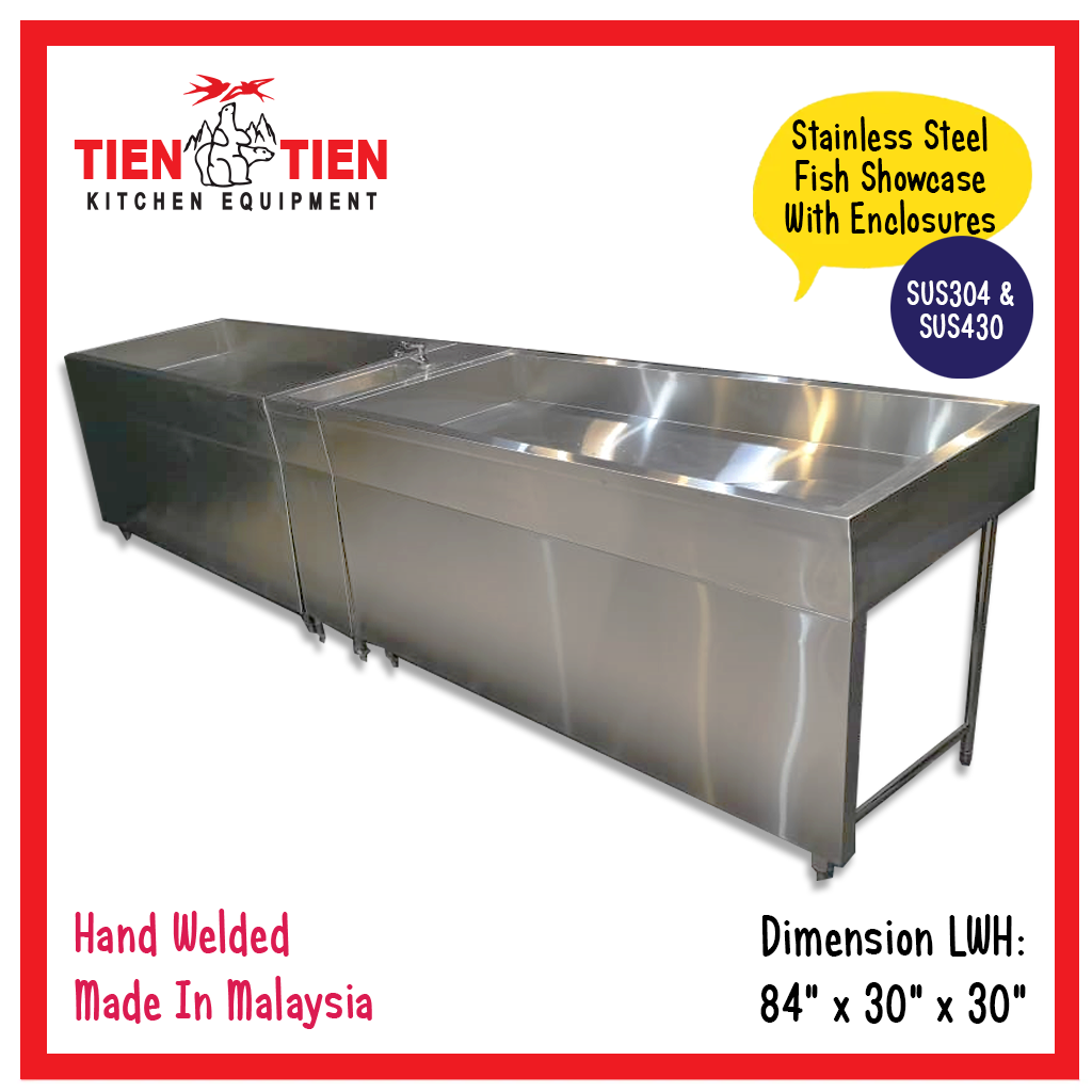 TIEN-TIEN-Stainless-Steel-Fish-Showcase-with-Enclosures-2