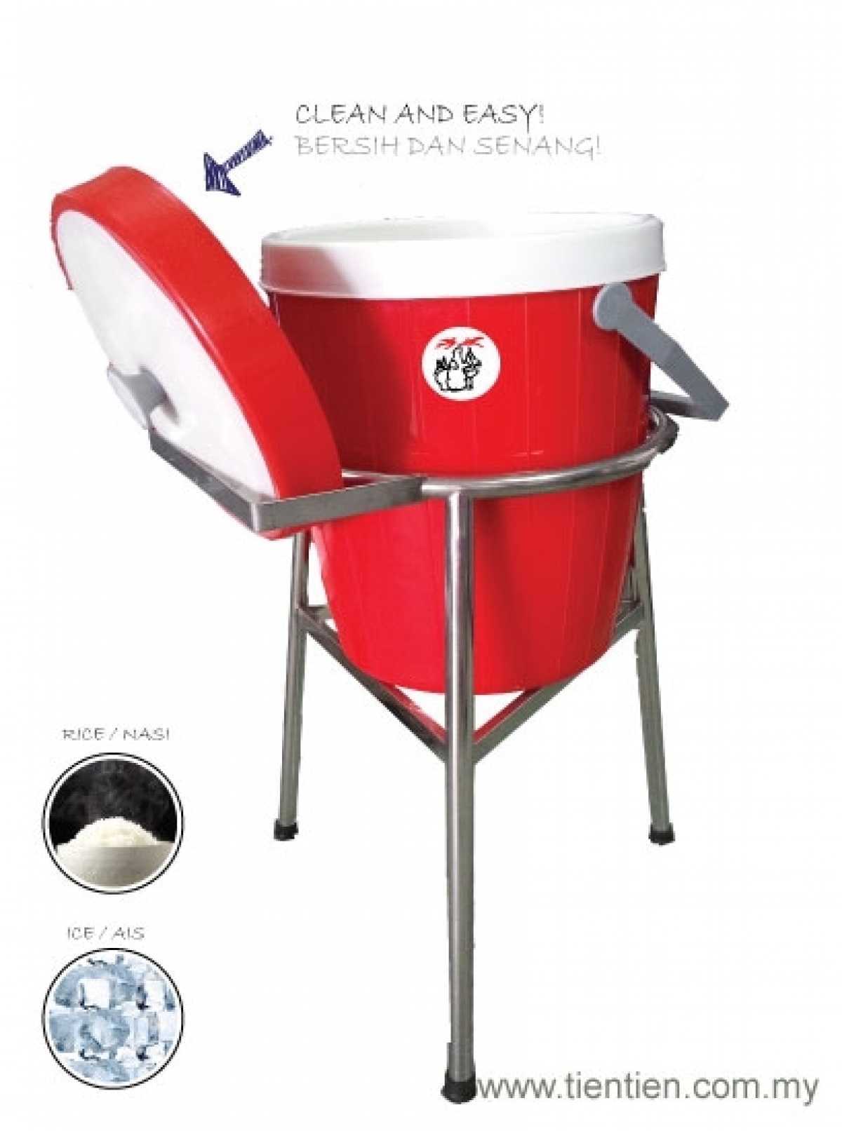 TIEN TIEN Stainless Steel Rice Container Stand