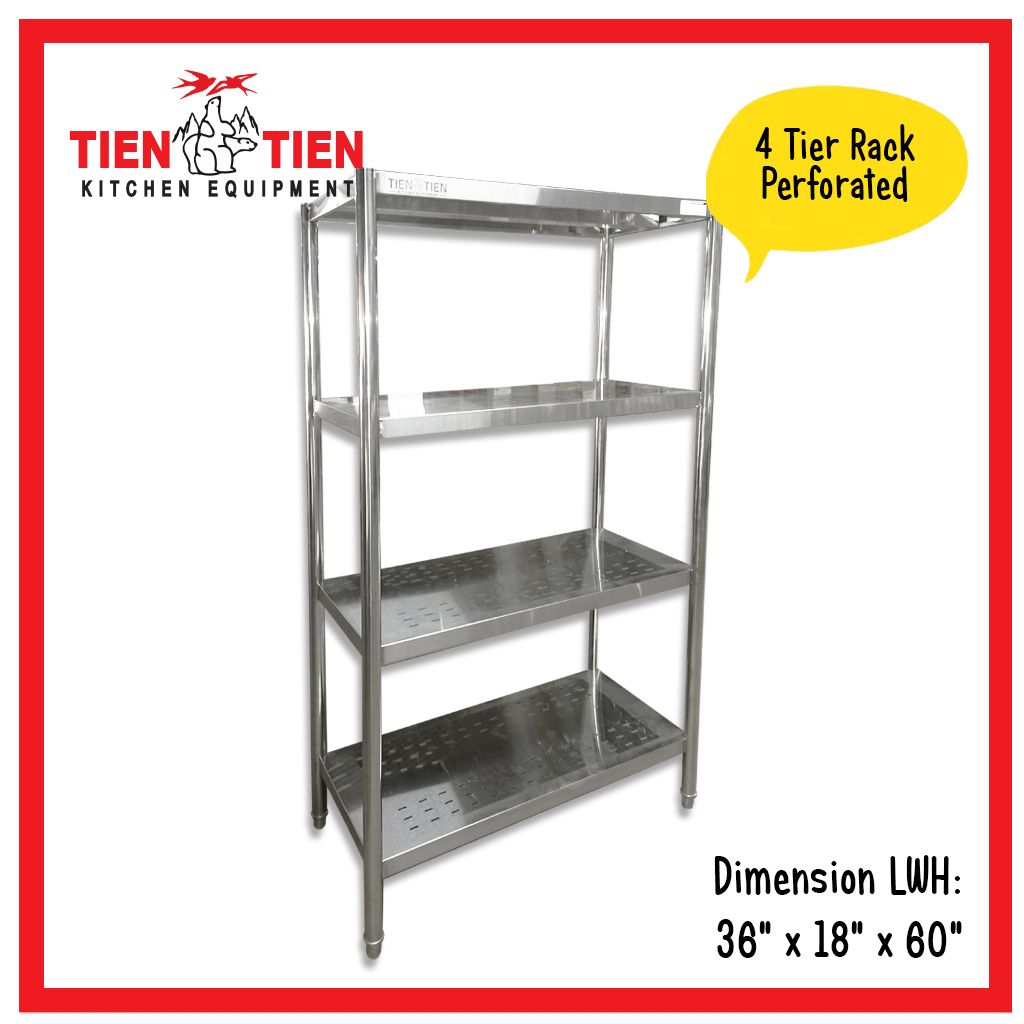 4 tier rack Perforated