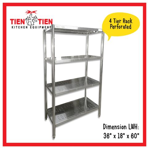 4 tier rack Perforated