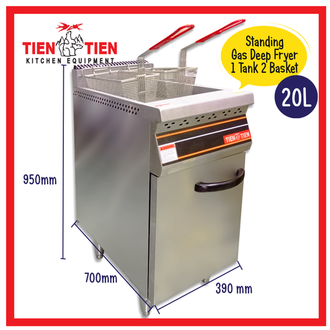 OT-DF22-TIEN-TIEN-GAS-20L-1-TANK-2-BASKET-STANDING-DEEP-FRYER