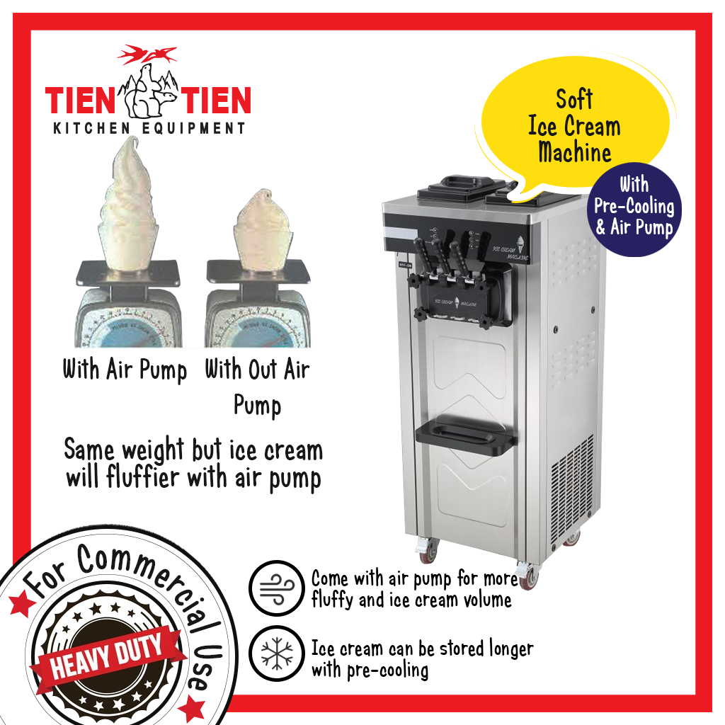soft serve ice cream machine with compressor