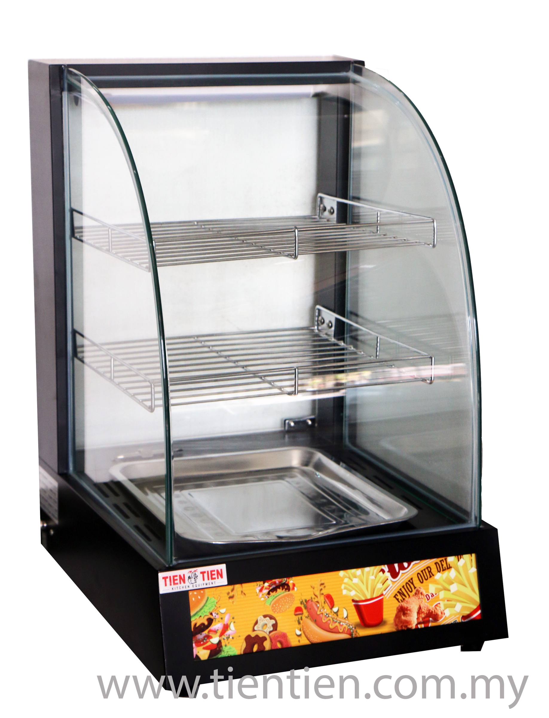 OT/FW19 Black Curved Table Top Food Warmer Showcase (Small)