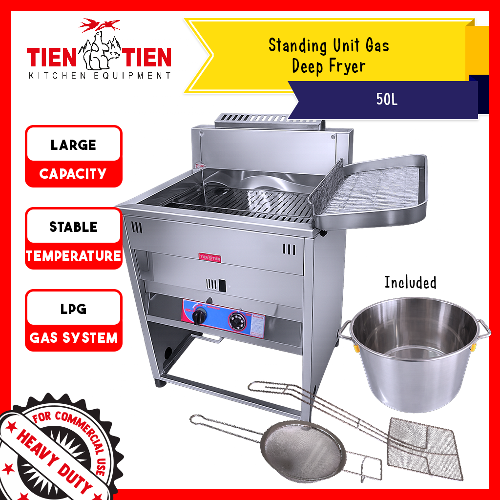 Malaysia-Commercial-Kitchen-Equipment-OT-DF24-Standing Unit Gas-Deep-Fryer-50L-1