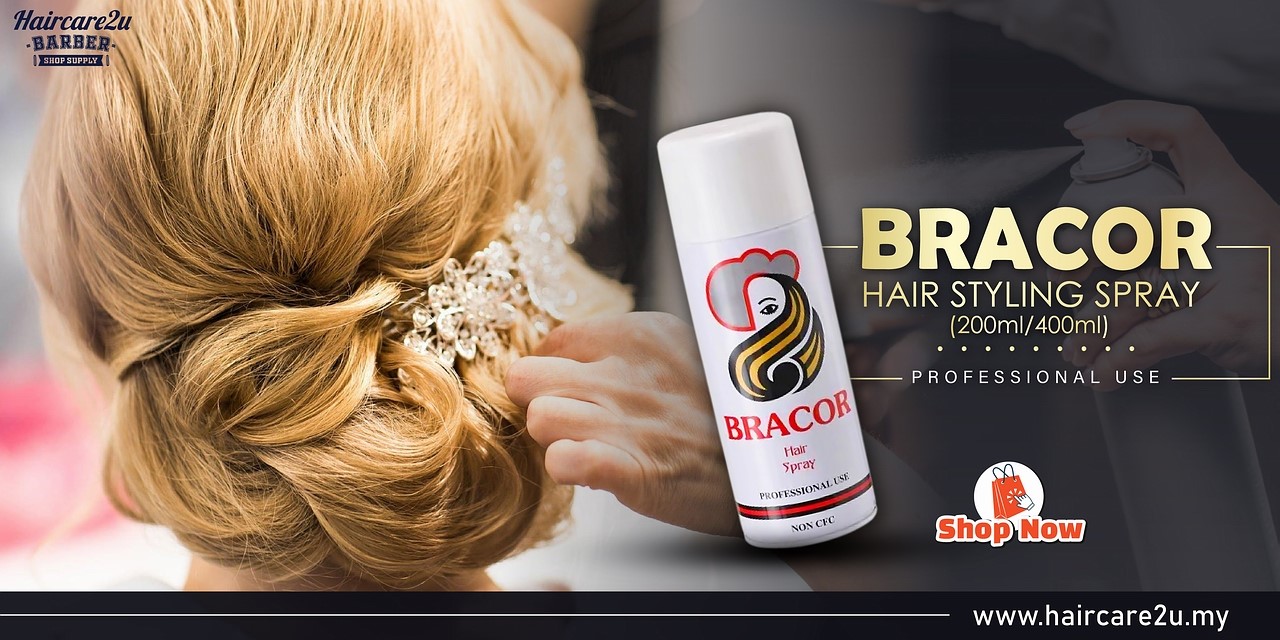 Bracor Hair Styling Spray Banner