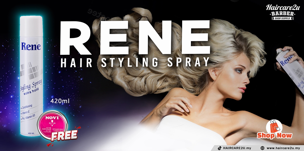 420ml RENE Hair Styling Spray (Free Novi Color Wax) Banner
