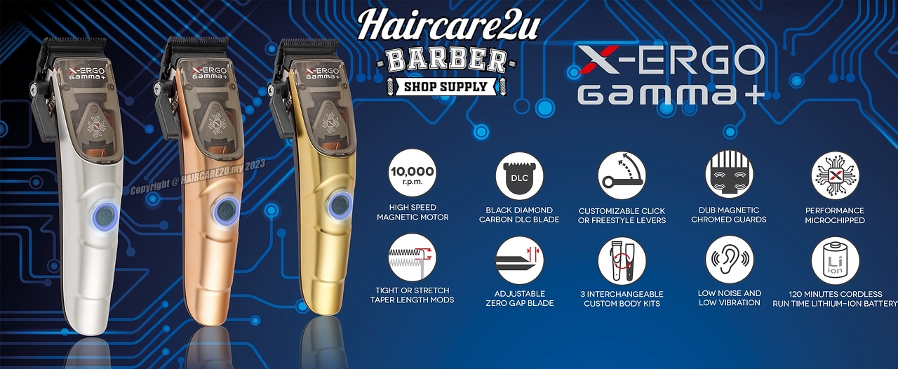 Gamma+ X-ERGO Professional Cordless Modular Clipper #HCGPXERGOMS Banner