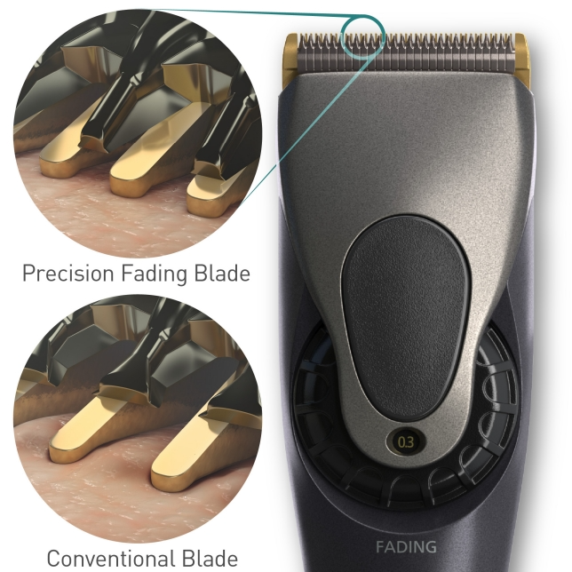 Precision Fading Blade to Safely Cut at Approx. 0.3 mm