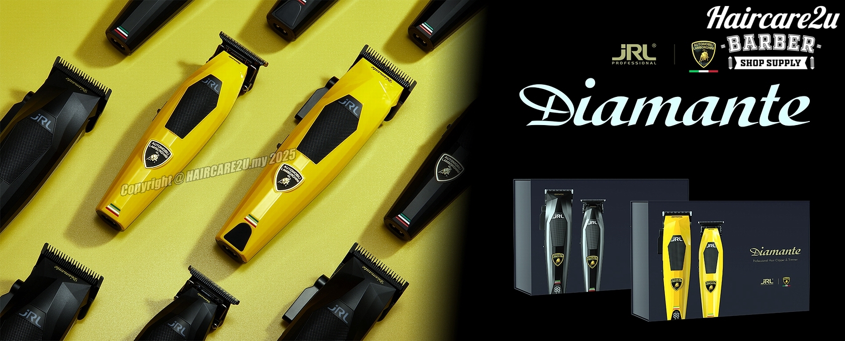 JRL x Lamborghini Diamante Collection Clipper + Trimmer Set Banner