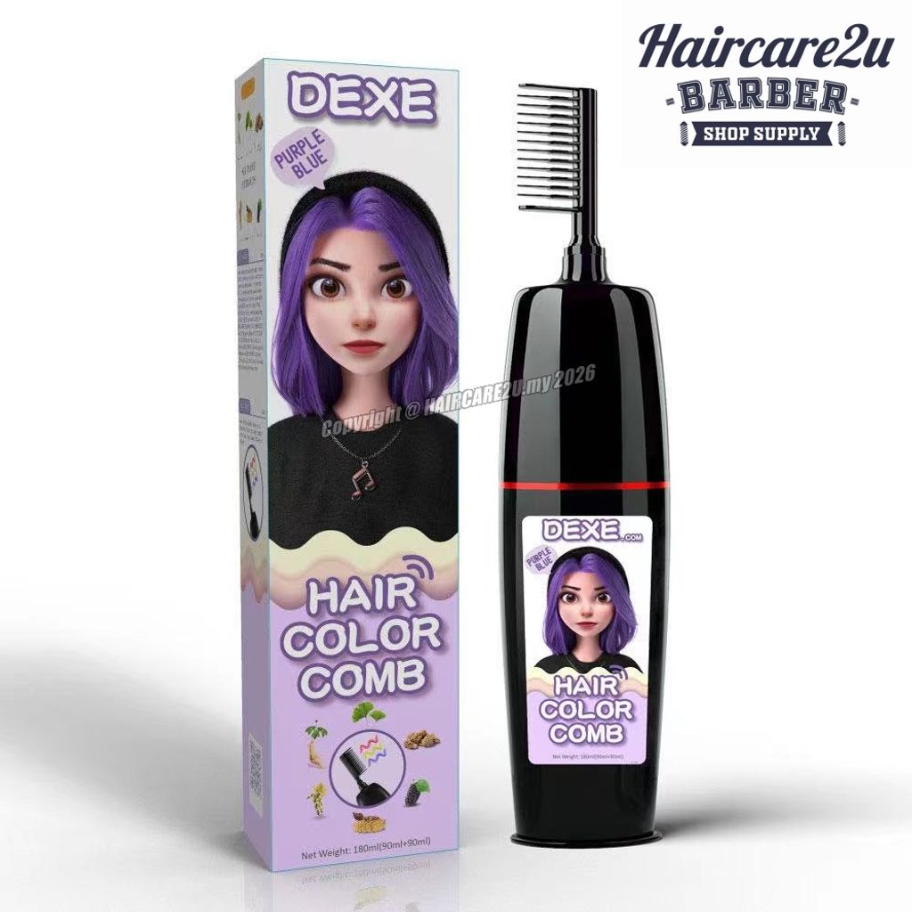 90ml+90ml DEXE Comb Packing Hair Color Shampoo (Purple Blue)