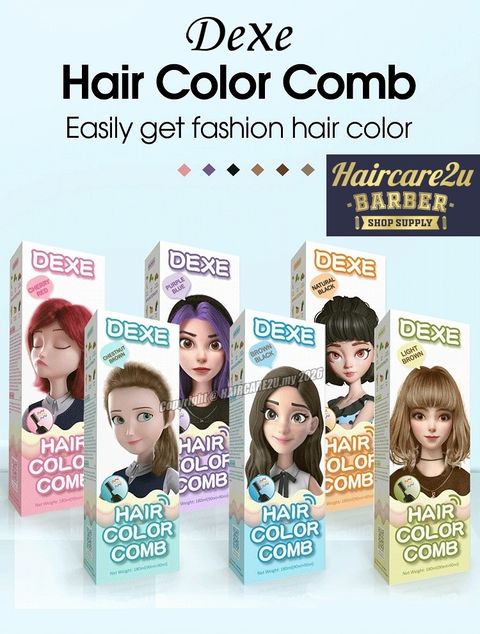 90ml+90ml DEXE Comb Packing Hair Color Shampoo